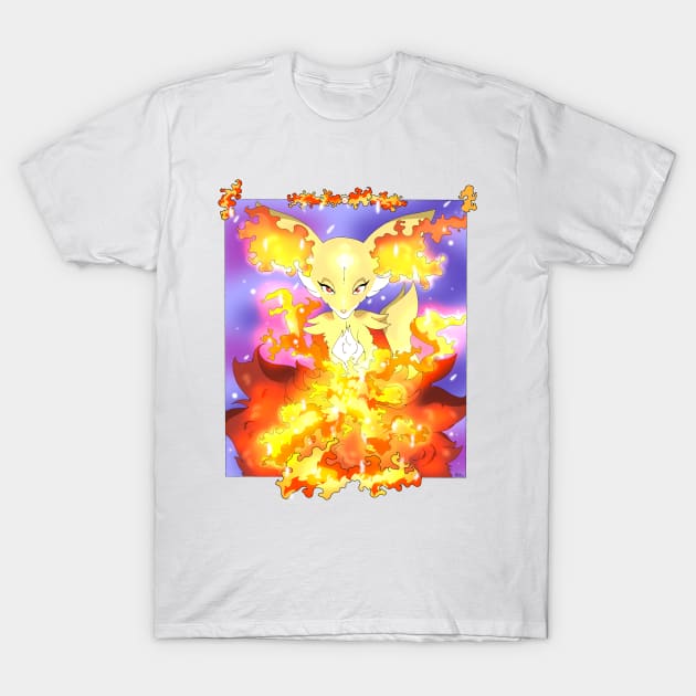 Magical fire fox T-Shirt by XoXy24